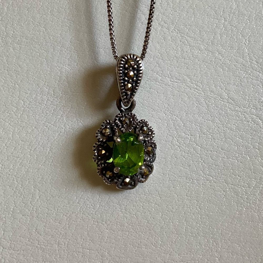 Peridot Flower Necklace